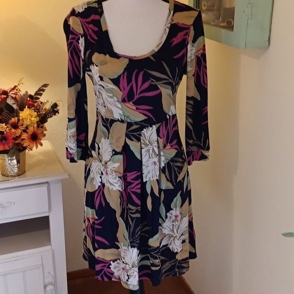Fat Face Multicolor Patterned Fabric Dress.Tropical. Beachy. Coastal Cowgirl